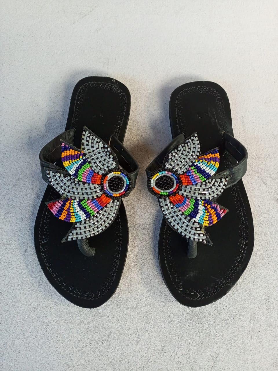 CUSTOMIZED African beaded sandals, summer sandals, Christmas gift for her,mom gift,beach sandals, leather sandals,