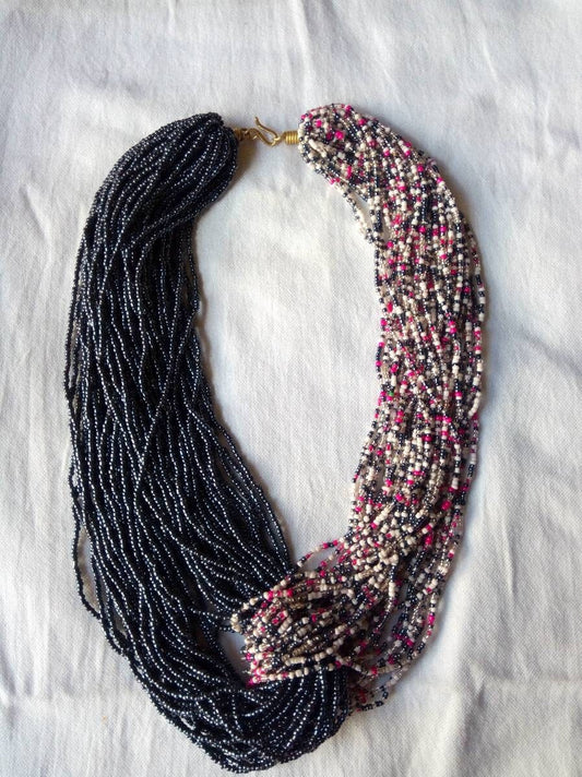 Boho Statement Jewelry/Colorful Seed Bead Necklace/Layered Necklace for Women/Gift for Her/Handmade Beaded Necklace/gift for women