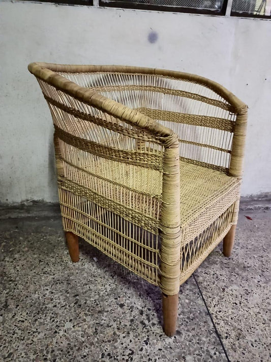 Free Shipping Handmade Malawi Cane Seat/Boho African Chair for Living Room/Rustic African Woven Seat/Perfect for Indoor & Outdoor Spaces/