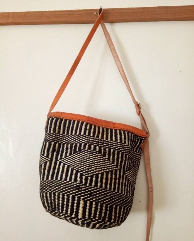 Handmade Woven Sisal Sling Bag - Boho Eco-Friendly Crossbody Bag | Sustainable Natural Fiber Purse | African Artisan Handcrafted Bag