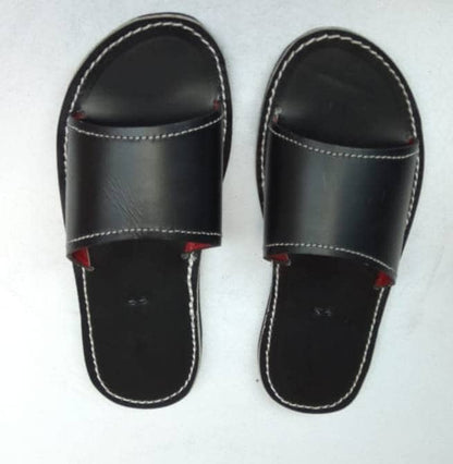 Handmade African Men's Sandals/Genuine Leather Beaded Flip-Flops/Comfortable Summer Sandals for Men/African Shoes/Unique Gift for Him