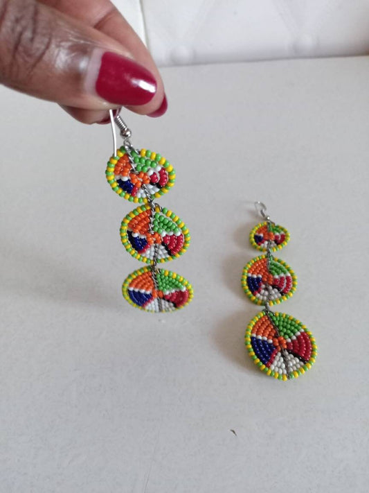 Colorful Boho Style Jewelry/Seed Bead Dangle Earrings for women/Lightweight & Trendy Giftgift for women