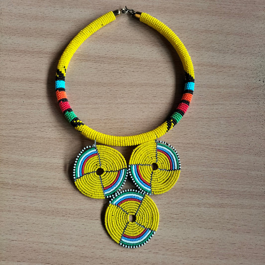 Boho Statement Jewelry/Colorful Seed Bead Necklace/Layered Necklace for Women/Gift for Her/Handmade Beaded Necklace/gift for women