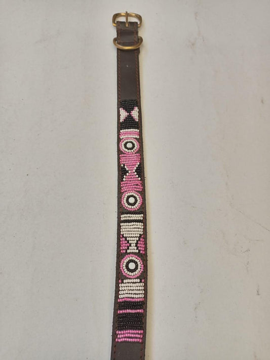 African Beaded Collar, Handmade Dog Collar , Maasai collar, Leather collar, Pet Gift, Christmas gift, Pet collar, Dog leash, Pet lead