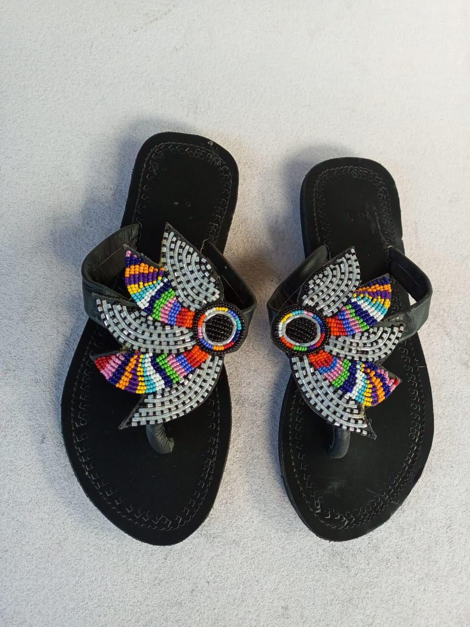 CUSTOMIZED African beaded sandals, summer sandals, Christmas gift for her,mom gift,beach sandals, leather sandals,