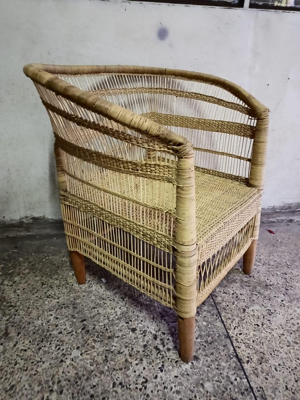 Free Shipping Handmade Malawi Cane Seat/Boho African Chair for Living Room/Rustic African Woven Seat/Perfect for Indoor & Outdoor Spaces/