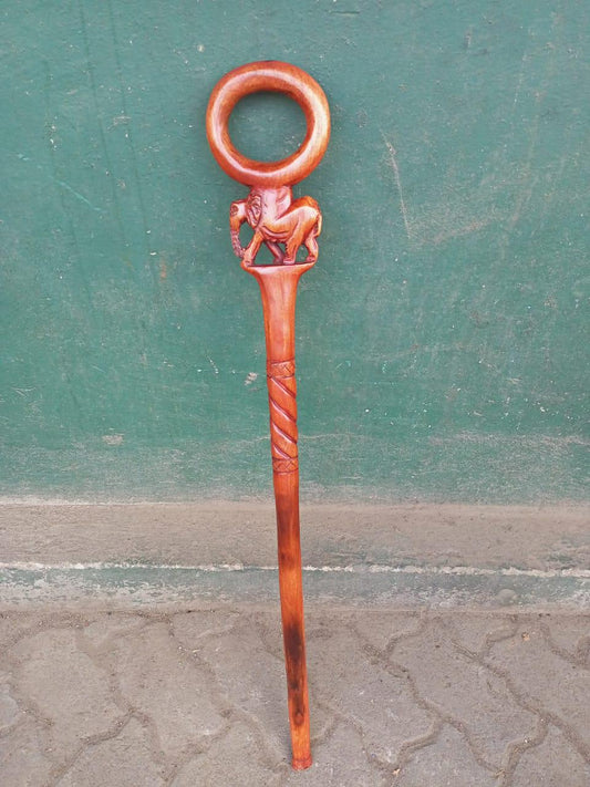 African wood Original Hiking Walking stick/Handmade Kenya Africa Ebony Hardwood Black UnisexCane/Hand designed Came/ Wooden walking stick