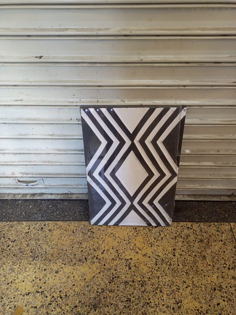 Handcrafted Rwandan Imigongo Painting | Unique African Wall Art on Wood | Cultural Home Decor