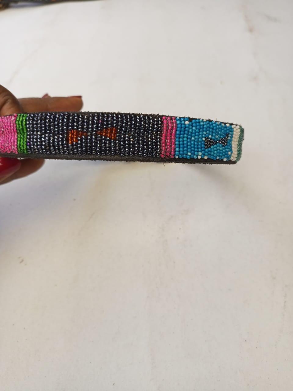 African Beaded Collar, Handmade Dog Collar , Maasai collar, Leather collar, Pet Gift, Christmas gift, Pet collar, Dog leash, Pet lead