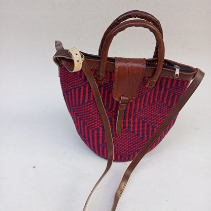 Handmade Woven Sisal Sling Bag - Boho Eco-Friendly Crossbody Bag | Sustainable Natural Fiber Purse | African Artisan Handcrafted Bag