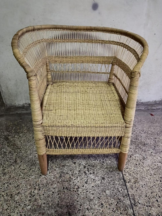 Free Shipping Handmade Malawi Cane Seat/Boho African Chair for Living Room/Rustic African Woven Seat/Perfect for Indoor & Outdoor Spaces/