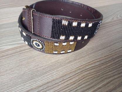 Maasai belt, Leather belt, Beaded belt, Handmade belt, Christmas gifts for loved ones African beaded belt, unisex belt, Casual belt, Boho