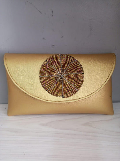 Gold leather African purses, bags,African bag, women purses , gift for her, christmas gift for loved ones,clutch bags, mother's day gifts
