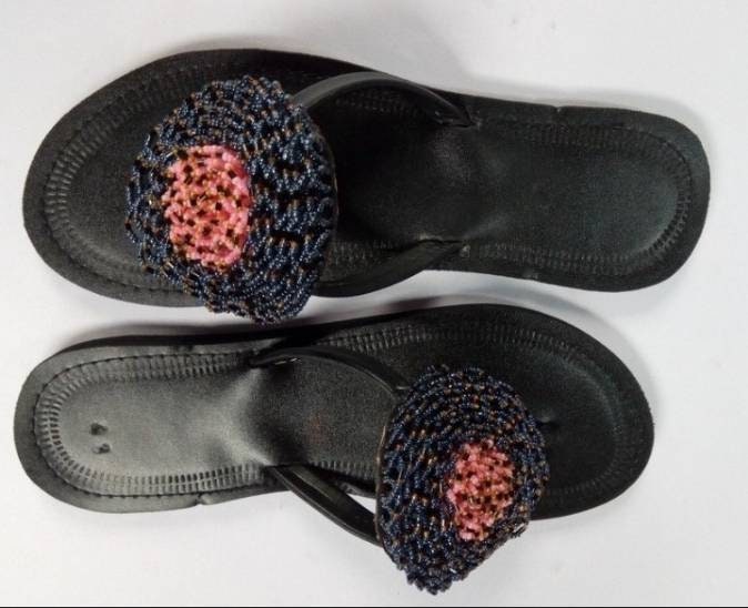Handmade African Beaded Sandals/Authentic Maasai-Style Leather Flip-Flops Women/Boho Beach Sandals/Comfortable Summer Sandal African Gifts