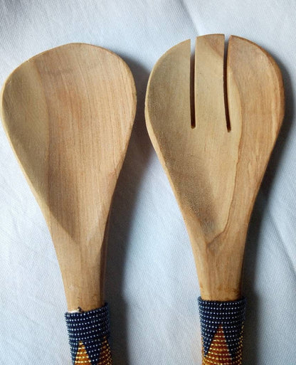 ON SALE: Wooden Server,wooden utensils, wooden spoon,wood spoon and fork ,gift idea,salad server,olive wood server.