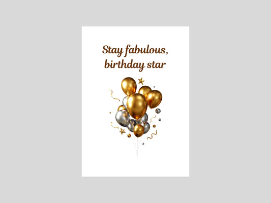 Digital Birthday Card - Instant Download - Cute & Creative Birthday E-Card - No Customization - Perfect for Any Age. single-sided digital
