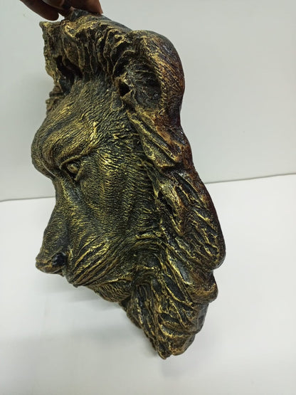 Handmade Lion Head Wall Art/Fiber Lion Sculpture/Unique African Safari Decor/Boho Jungle Theme/Animal Wall Art/Wildlife Home Decor