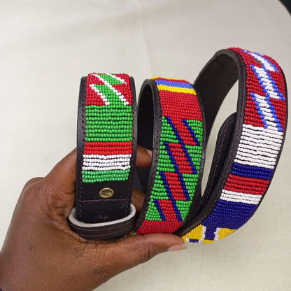 Maasai belt, Leather belt, Beaded belt, Handmade belt, Christmas gifts for loved ones African beaded belt, unisex belt, Casual belt, Boho