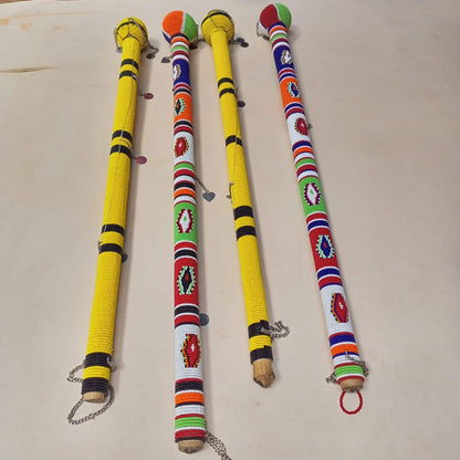 African Handmade Beaded Maasai Rungu/African Tribal Decor Warrior Stick/Unique Gift & Cultural Home Accent/Beaded wooden stick