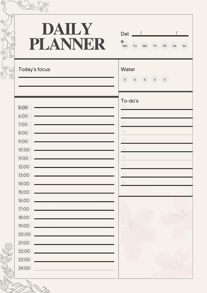 Digital Planner for 2025 – Minimalist, Customizable & Interactive Daily Planner for Productivity