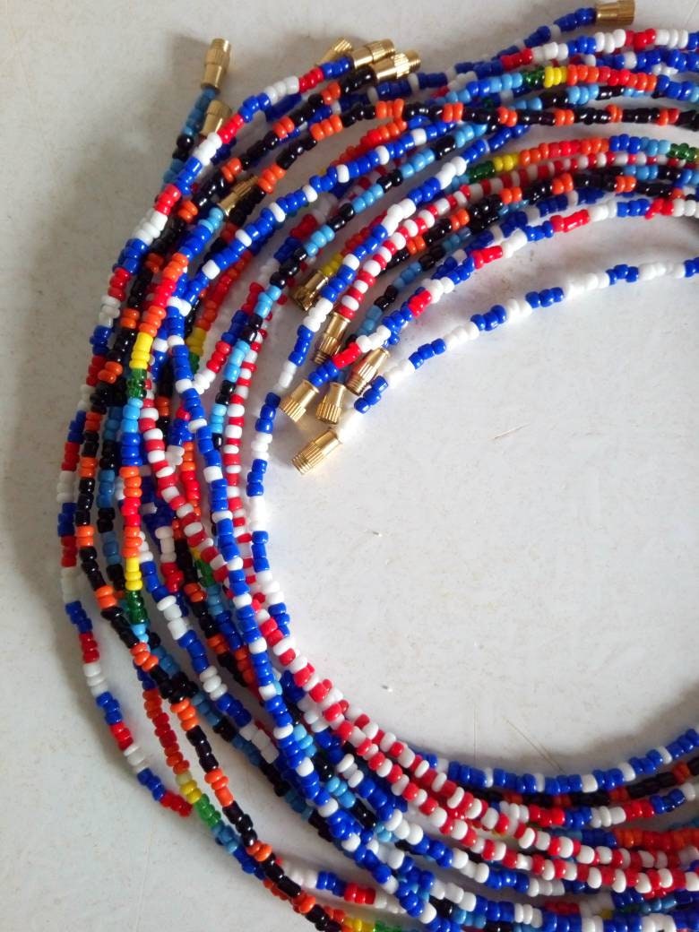 Handmade Waist Beads for Women/African Beaded Body Jewelry/Boho Style, Weight Loss, Belly Chain, Custom Size