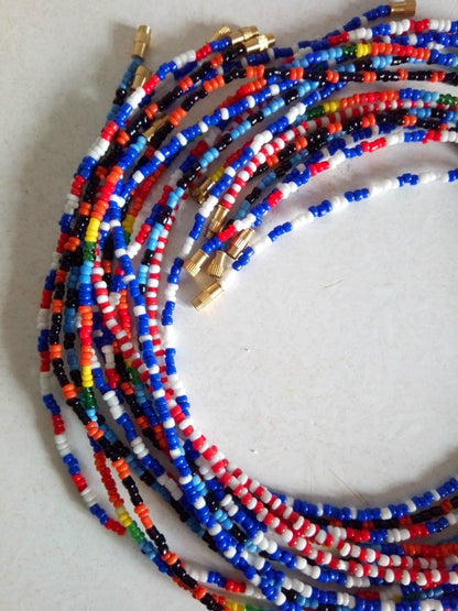 Handmade Waist Beads for Women/African Beaded Body Jewelry/Boho Style, Weight Loss, Belly Chain, Custom Size