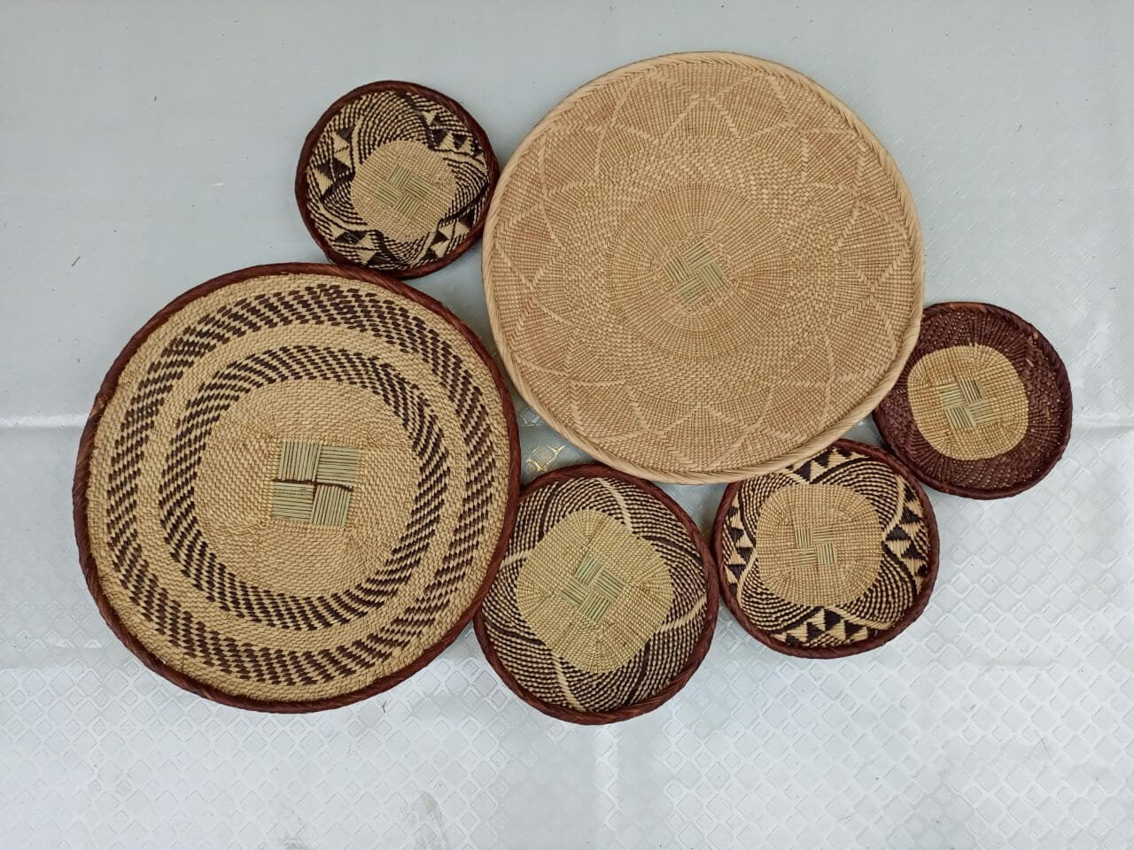 Handwoven Tonga Basket | African Wall Decor | Boho Home Decor | Fair Trade Wall Hanging /Rustic Farmhouse Decor | Handmade Wall Art 8-18