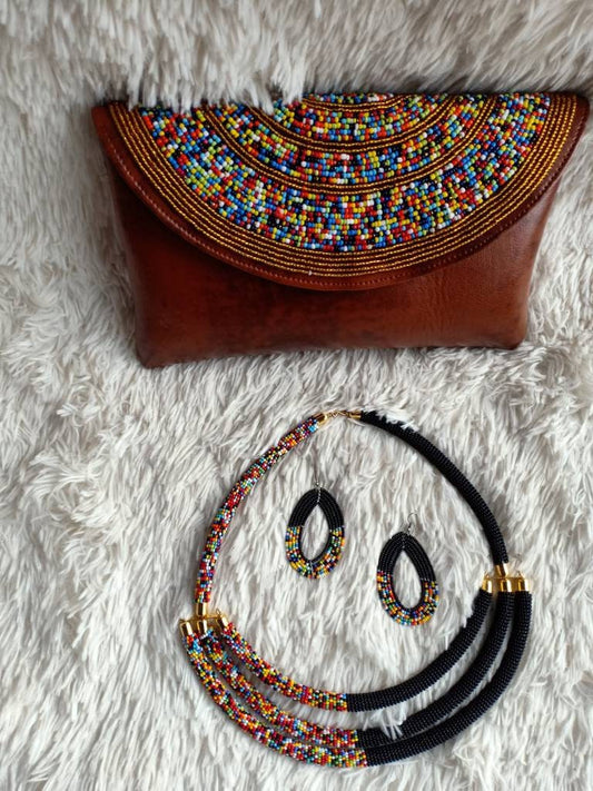 Boho Statement Jewelry/Colorful Seed Bead Necklace/Layered Necklace for Women/Gift for Her/Handmade Beaded Necklace/gift for women