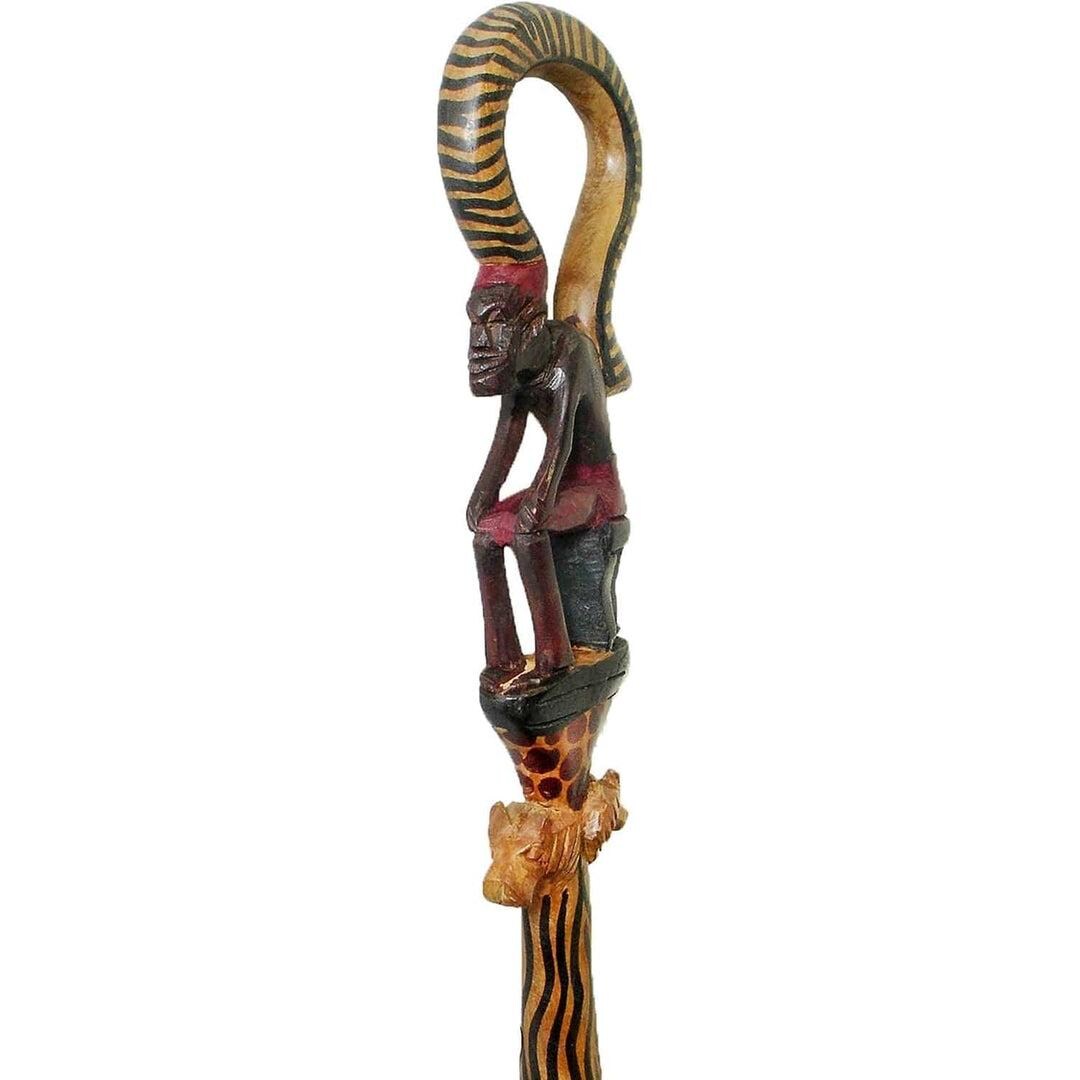 African wood Original Hiking Walking stick/Handmade Kenya Africa Mahogany Hardwood UnisexCane/Hand designed Cane/ Wooden walking stick