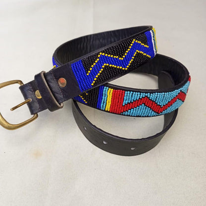 Maasai belt, Leather belt, Beaded belt, Handmade belt, Christmas gifts for loved ones African beaded belt, unisex belt, Casual belt, Boho
