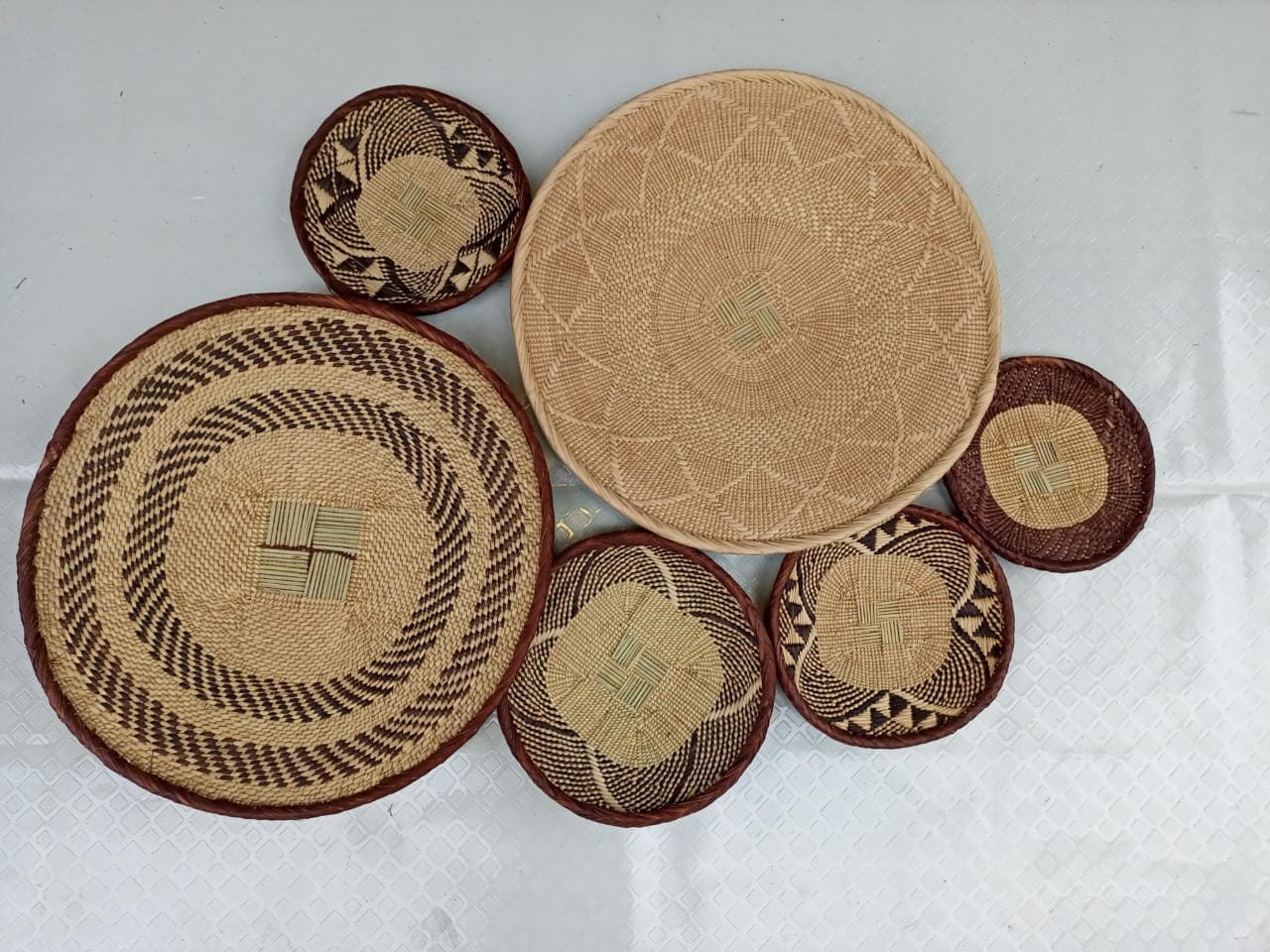 Handwoven Tonga Basket | African Wall Decor | Boho Home Decor | Fair Trade Wall Hanging /Rustic Farmhouse Decor | Handmade Wall Art 8-18