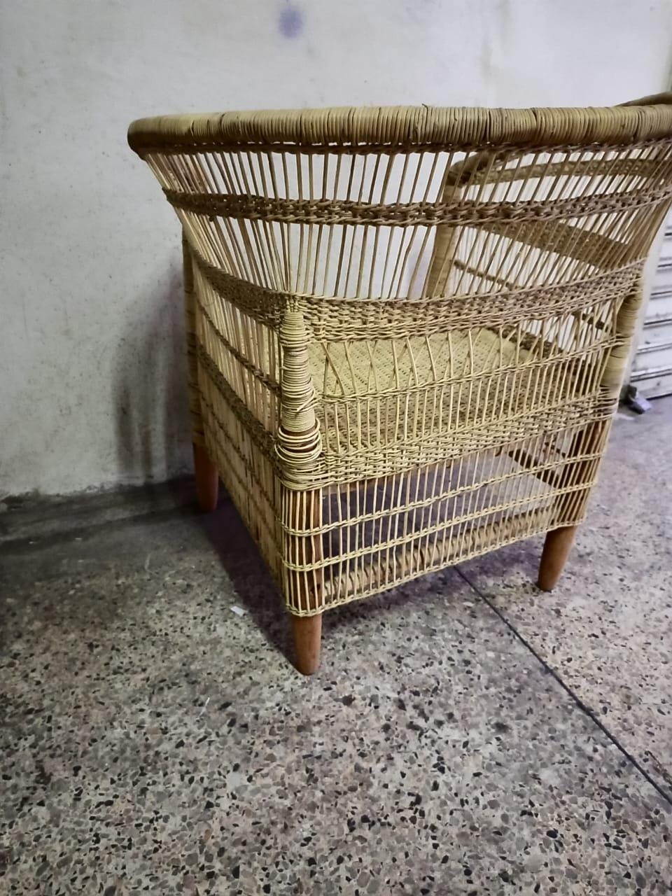 Free Shipping Handmade Malawi Cane Seat/Boho African Chair for Living Room/Rustic African Woven Seat/Perfect for Indoor & Outdoor Spaces/