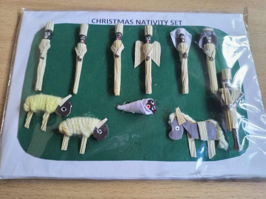 Handmade Nativity Christmas Card Set/Religious Holiday Cards/Christian GreetingCards/Unique Nativity Scene Art/Spiritual ChristmasStationery