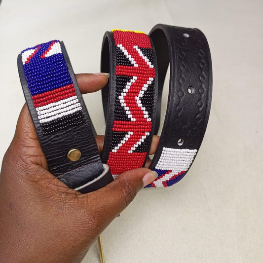 Maasai belt, Leather belt, Beaded belt, Handmade belt, Christmas gifts for loved ones African beaded belt, unisex belt, Casual belt, Boho