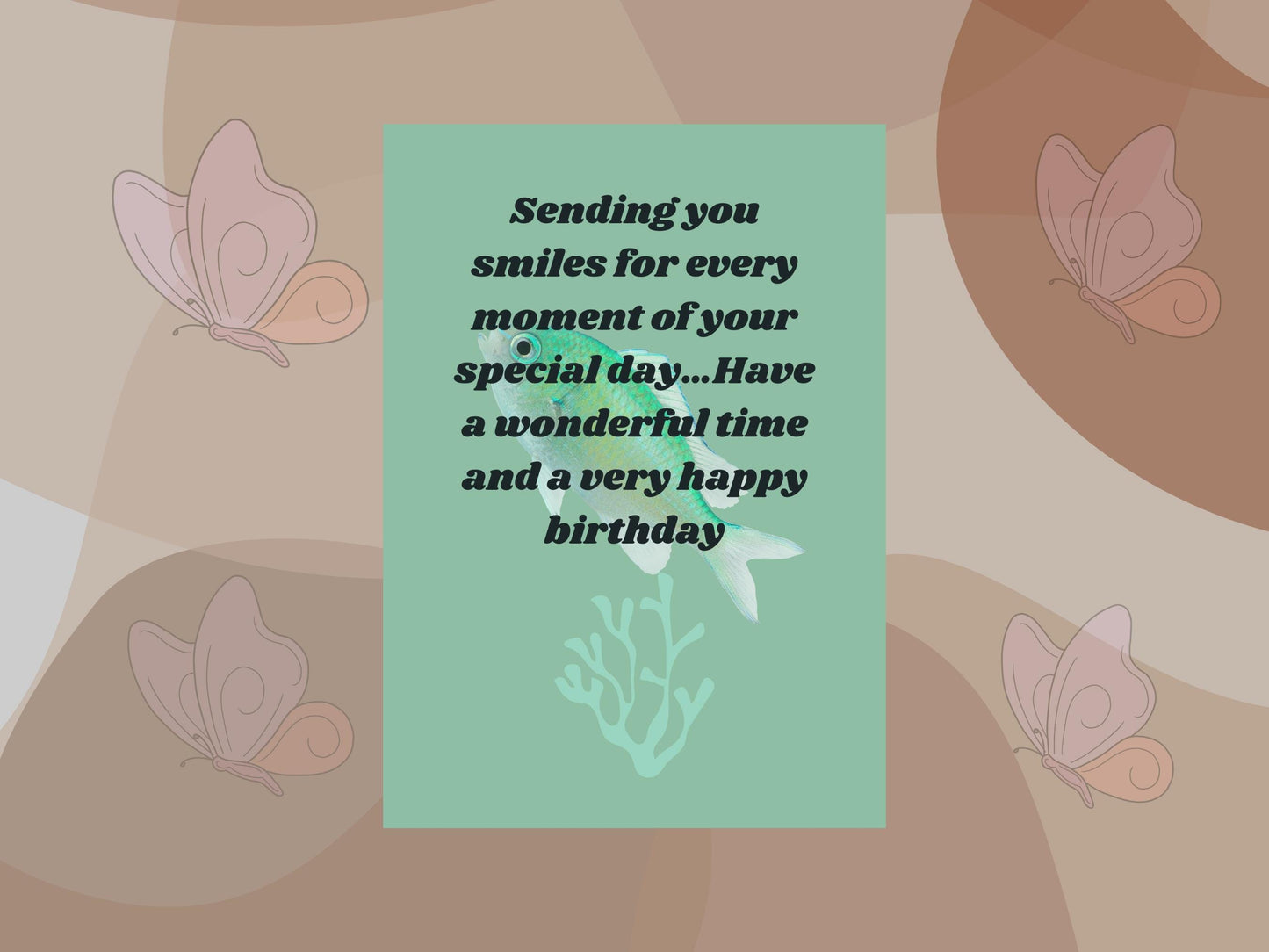 Digital birthday card, instant download, card, eco-friendly card, printable birthday card, unique birthday card, single-sided digital