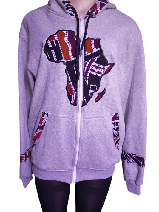 African unisex gray hood /Handmade Custom Winter Hood/Cozy, Warm, and Stylish Cold Weather Gear/Personalized Winter ,christmass gift