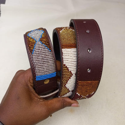 Maasai belt, Leather belt, Beaded belt, Handmade belt, Christmas gifts for loved ones African beaded belt, unisex belt, Casual belt, Boho
