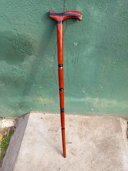 African wood Original Hiking Walking stick/Handmade Kenya Africa Mahogany Hardwood UnisexCane/Hand designed Cane/ Wooden walking stick