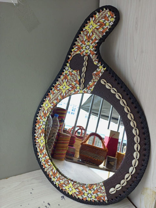 Elegant Art Decor Mirror | Unique Christmas Gift | Modern Wall Mirror for Home Decor | Holiday Living Room Accent | Handcrafted Mirror Gift
