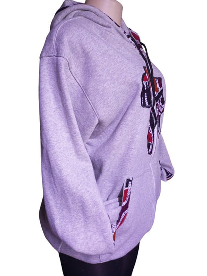 African unisex gray hood/Handmade Custom Winter Hood/Warm, and Stylish Cold Weather/Custom Winter Hood/Personalized Winter christmass gift