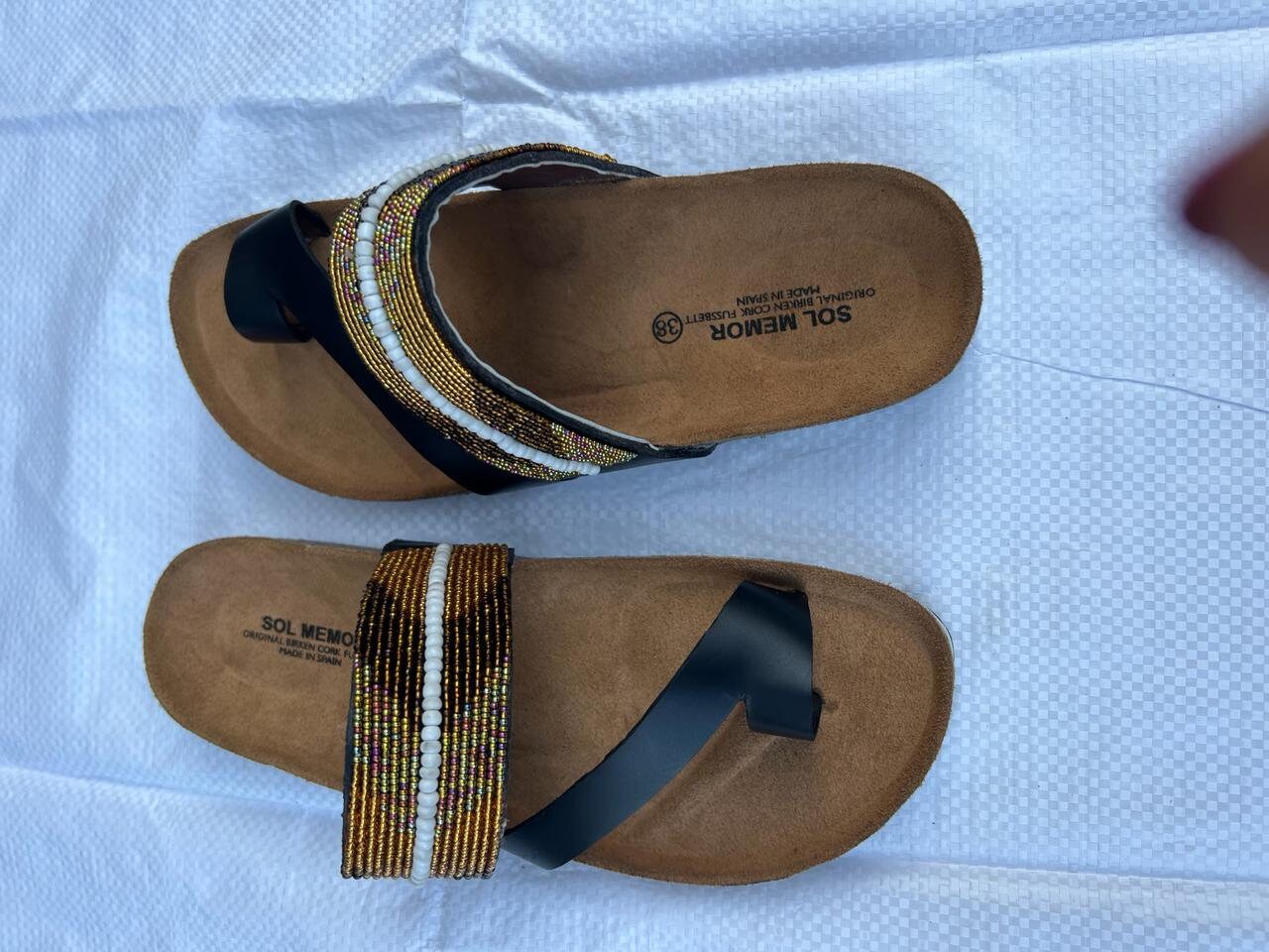Handmade African Beaded Sandals/Authentic Maasai-Style Leather Flip-Flops Women/Boho Beach Sandals/Comfortable Summer Sandal African Gifts