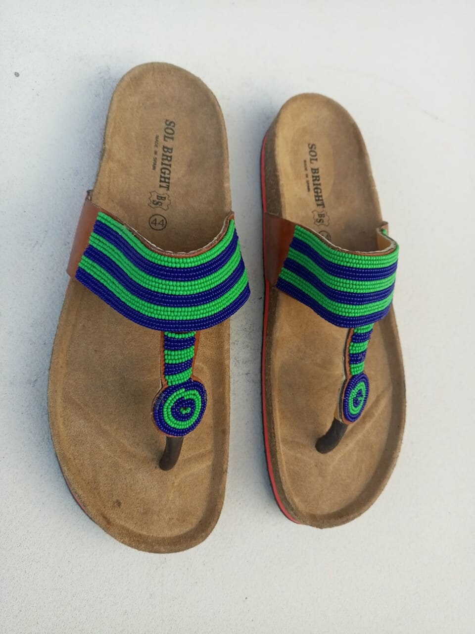 Handmade African Beaded Sandals/Authentic Maasai-Style Leather Flip-Flops Women/Boho Beach Sandals/Comfortable Summer Sandal African Gifts