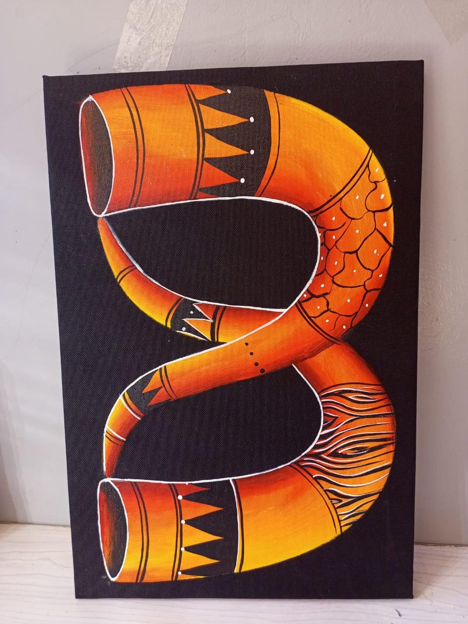 Handmade Canvas Wall Art | Festive Christmas Decor | Unique Gift for Holidays | Modern Boho Home Accent | Ready-to-Hang Painting