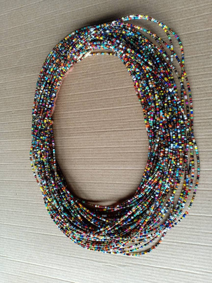 Handmade Waist Beads for Women/African Beaded Body Jewelry/Boho Style, Weight Loss, Belly Chain, Custom Size