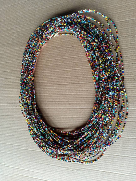 Handmade Waist Beads for Women/African Beaded Body Jewelry/Boho Style, Weight Loss, Belly Chain, Custom Size