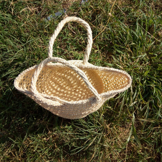 Handmade Woven Sisal Sling Bag - Boho Eco-Friendly Crossbody Bag | Sustainable Natural Fiber Purse | African Artisan Handcrafted Bag