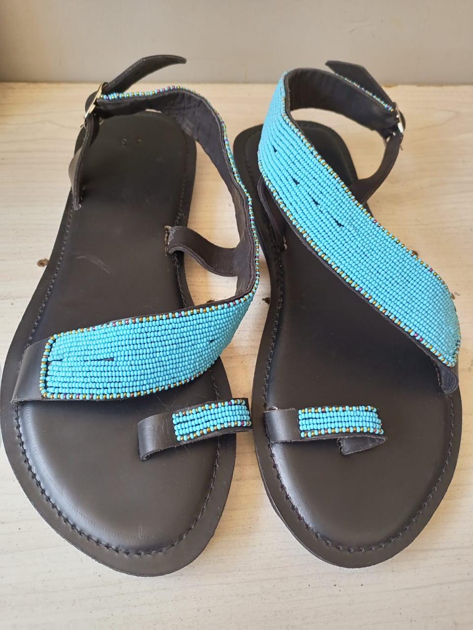 CUSTOMIZED African beaded sandals, summer sandals, Christmas gift for her,mom gift,beach sandals, leather sandals,