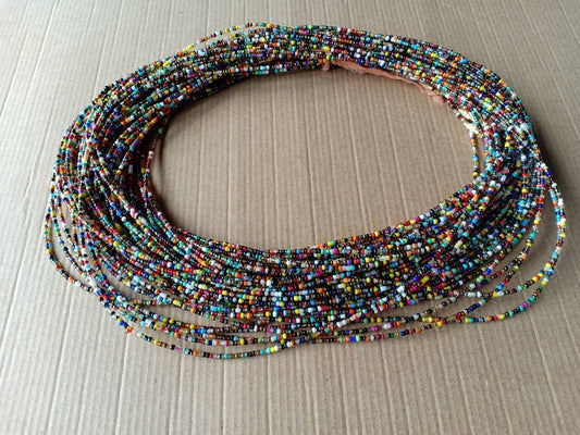 Handmade Waist Beads for Women/African Beaded Body Jewelry/Boho Style, Weight Loss, Belly Chain, Custom Size