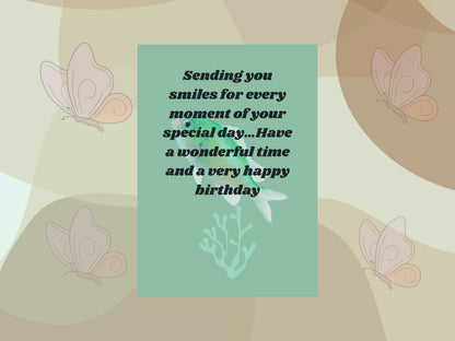Digital birthday card, instant download, card, eco-friendly card, printable birthday card, unique birthday card, single-sided digital