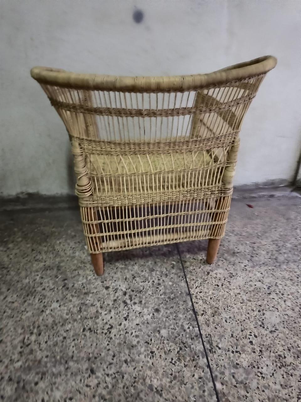 Free Shipping Handmade Malawi Cane Seat/Boho African Chair for Living Room/Rustic African Woven Seat/Perfect for Indoor & Outdoor Spaces/